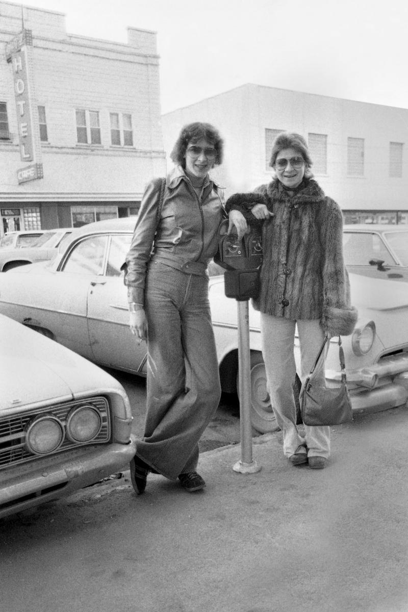 Sisters 21st Street East, Saskatoon, Sk 1977 Standing in front of Ritz Hotel and Caswells Clothing Store
