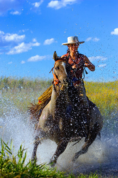 Riding in the Creek