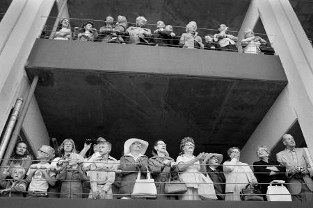 1977 Saskatoon Exhibition Parade, Hudson's Bay Parkade, 1st Ave and 24th Street