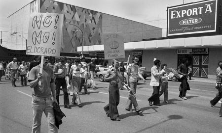 1977 Nuclear Protest, Saskatoon, SK 23rd Street 